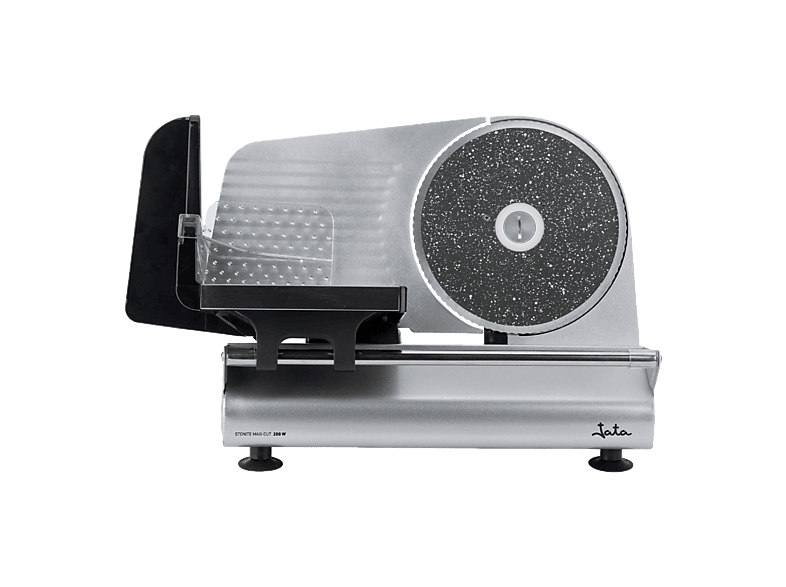 Cortafiambres - Jata JECF1054, 200W, Regulador de Corte Precisión 0 a 15 mm, Base Antideslizante, Cuchilla INOX Stonite 22cm, Plata