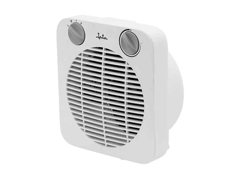 Calefactor portátil - Jata JCTV1200, 2000 W, 2 Potencias de Calor, Aire Frío, Termostato Regulable, Blanco