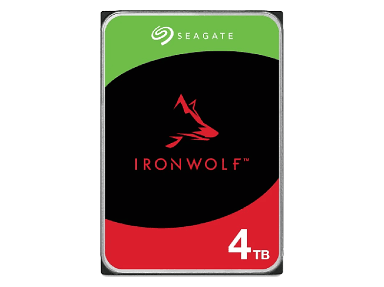Seagate Ironwolf, HDD, Sistemas NAS de 1 a 8 bahías, Nube Privada, 3.5, 5400 rpm, Negro