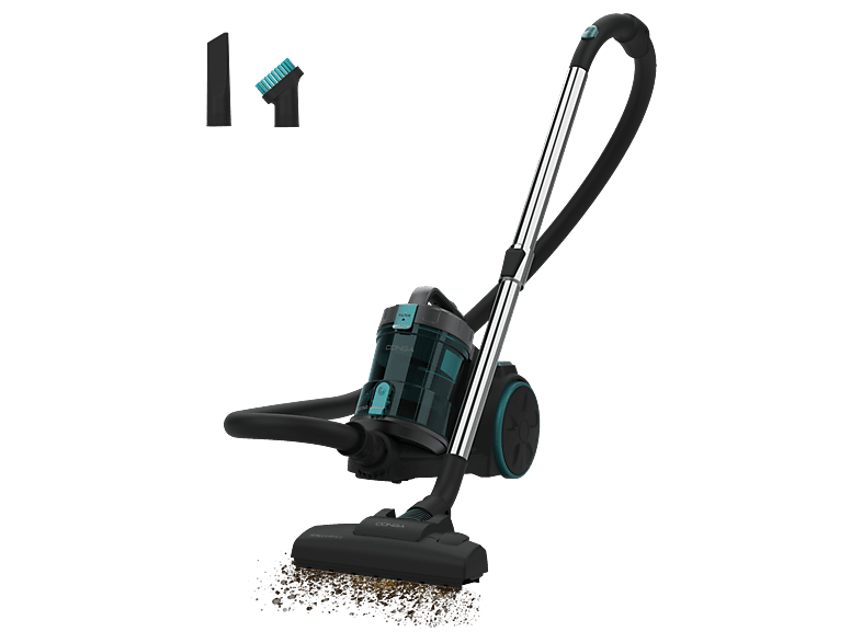 Aspirador sin bolsa - Cecotec Conga Rockstar Cyclonic XL, 890 W, Sin bolsa, Depósito 2.5 L, Filtro alta eficiencia, Tubo telescópico, Multicolor