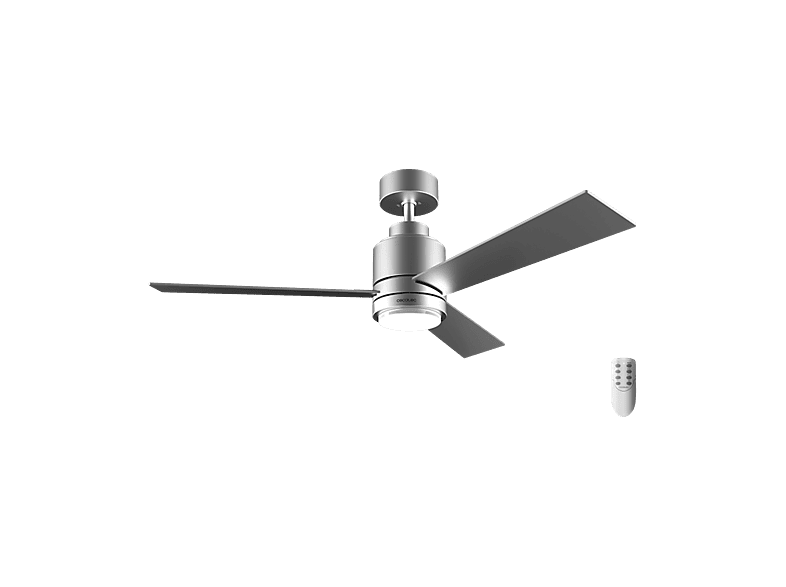 Ventilador de techo - Cecotec EnergySilence Aero 4850 Style Steel, 30 W, Motor DC, Luz LED, Mando, 6 velocidades, Función invierno-verano, Multicolor