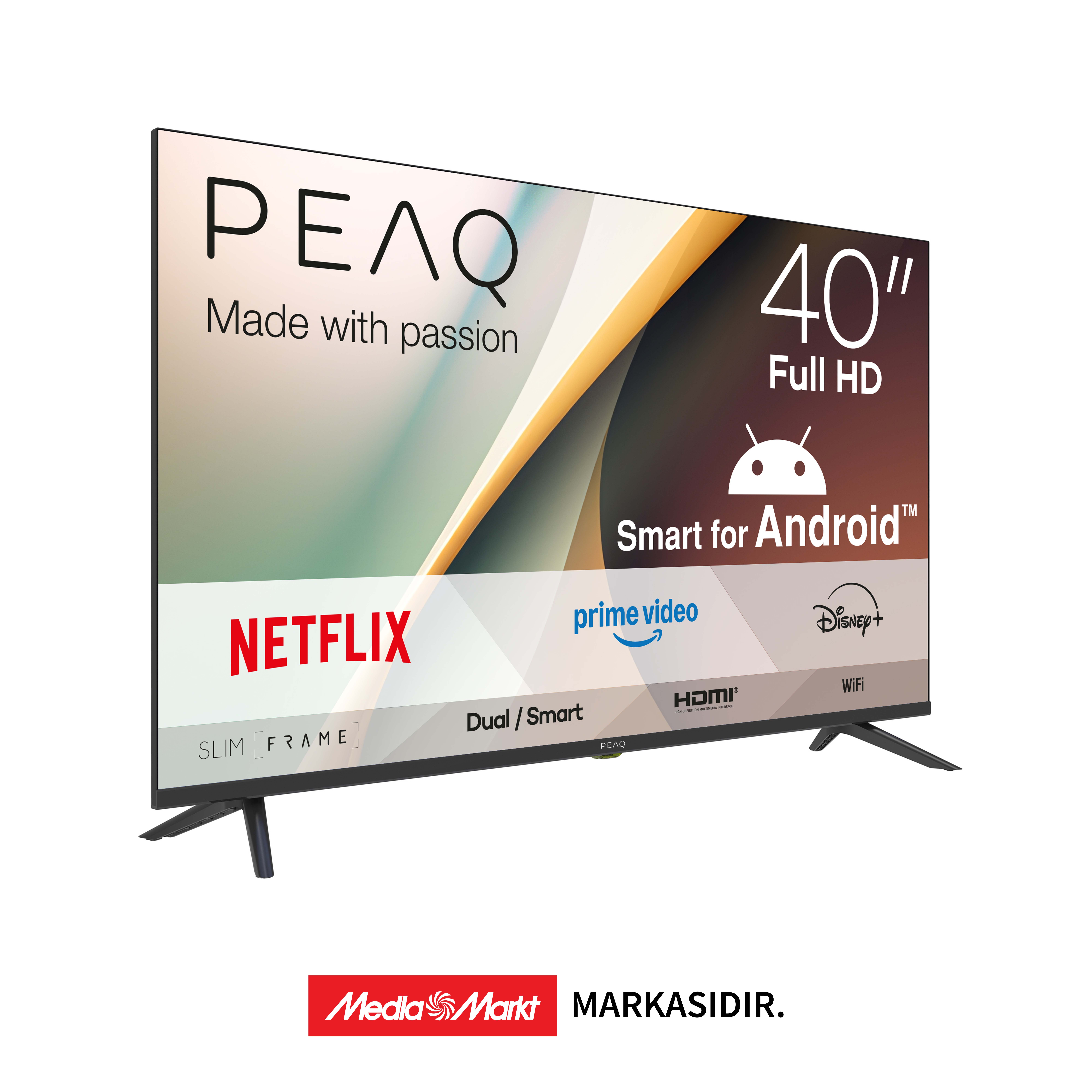 PEAQ 40A7000 40 inç 100 Ekran Dahili Uydu Alıcılı Android Full HD