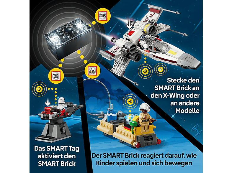 Thumbnail - LEGO Star Wars™ 75423 SMART Play: Lukes Rot Fünf X-Wing Bausatz, Mehrfarbig