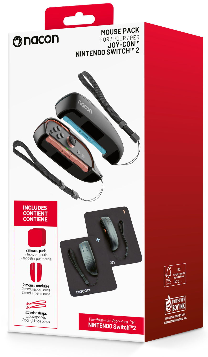 Pack accessoires Nacon Switch avec souris et tapis.