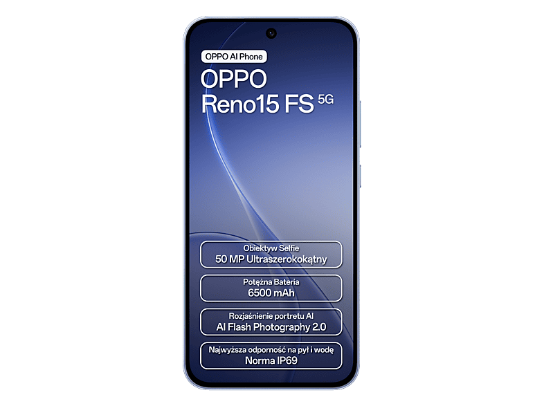 OPPO Reno15FS 5G 8/512GB 6,57" 120Hz 50Mpix Niebieski – zdjęcie 2