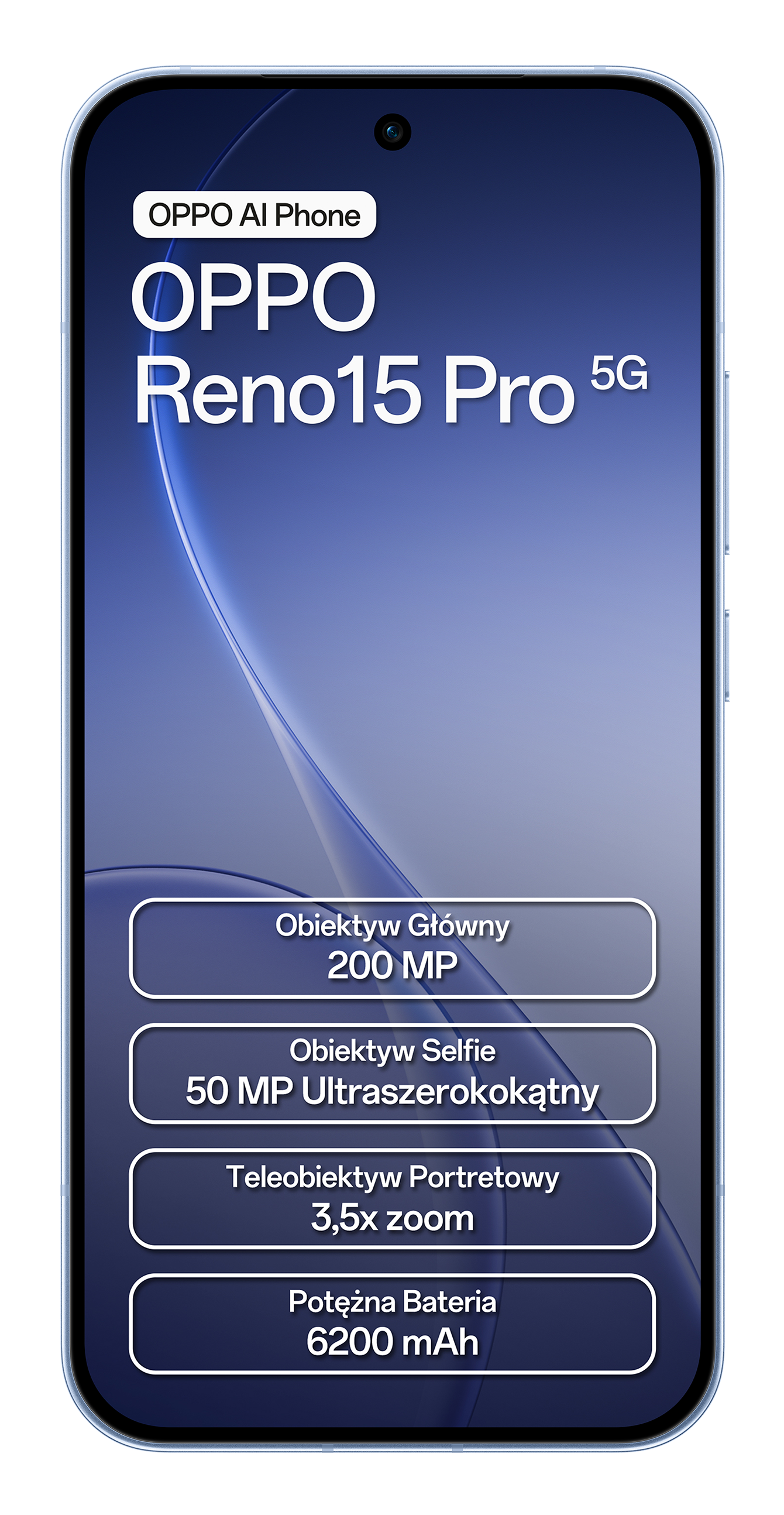 OPPO Reno15 Pro 5G: aparat 200MP, selfie 50MP, teleobiektyw 3.5x, bateria 6200mAh.