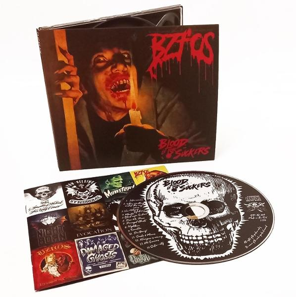 CD-Cover und Disc mit einem blutigen Mann und einem Totenkopf.