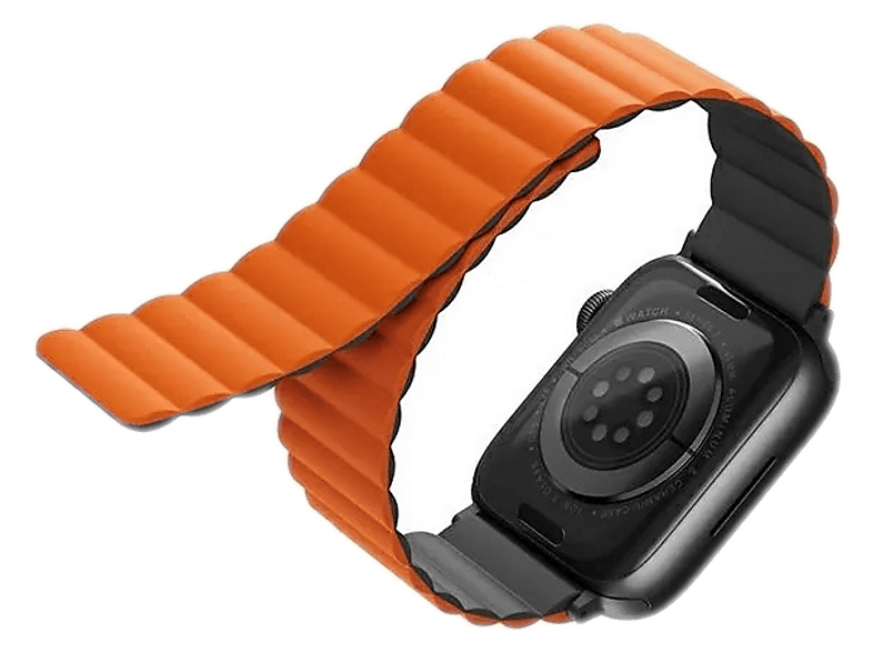 Pasek UNIQ Revix do Apple Watch 42/44/45mm Szaro-pomarańczowy