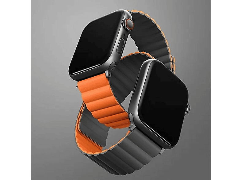 Pasek UNIQ Revix do Apple Watch 42/44/45mm Szaro-pomarańczowy – zdjęcie 2