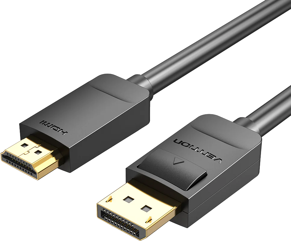 VENTION DisplayPort - HDMI összekötő kábel, 1080p, 2 méter, fekete (HADBH)