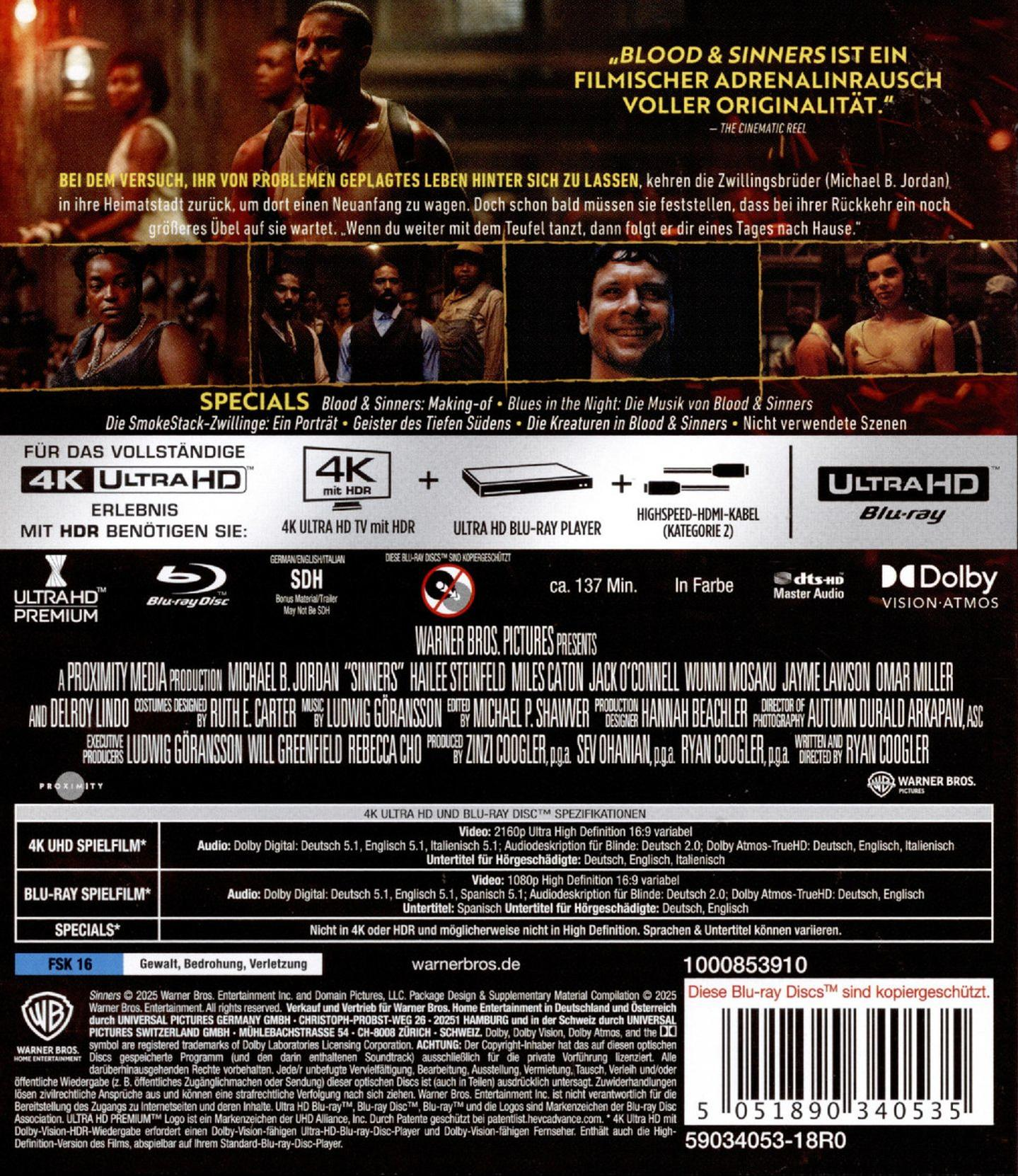 Filmcover mit Michael B. Jordan, Schauspielern und technischen Details zu 4K UHD & Blu-ray.