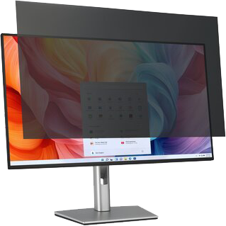 Monitor adatvédelmi szűrővel a kijelzőn.