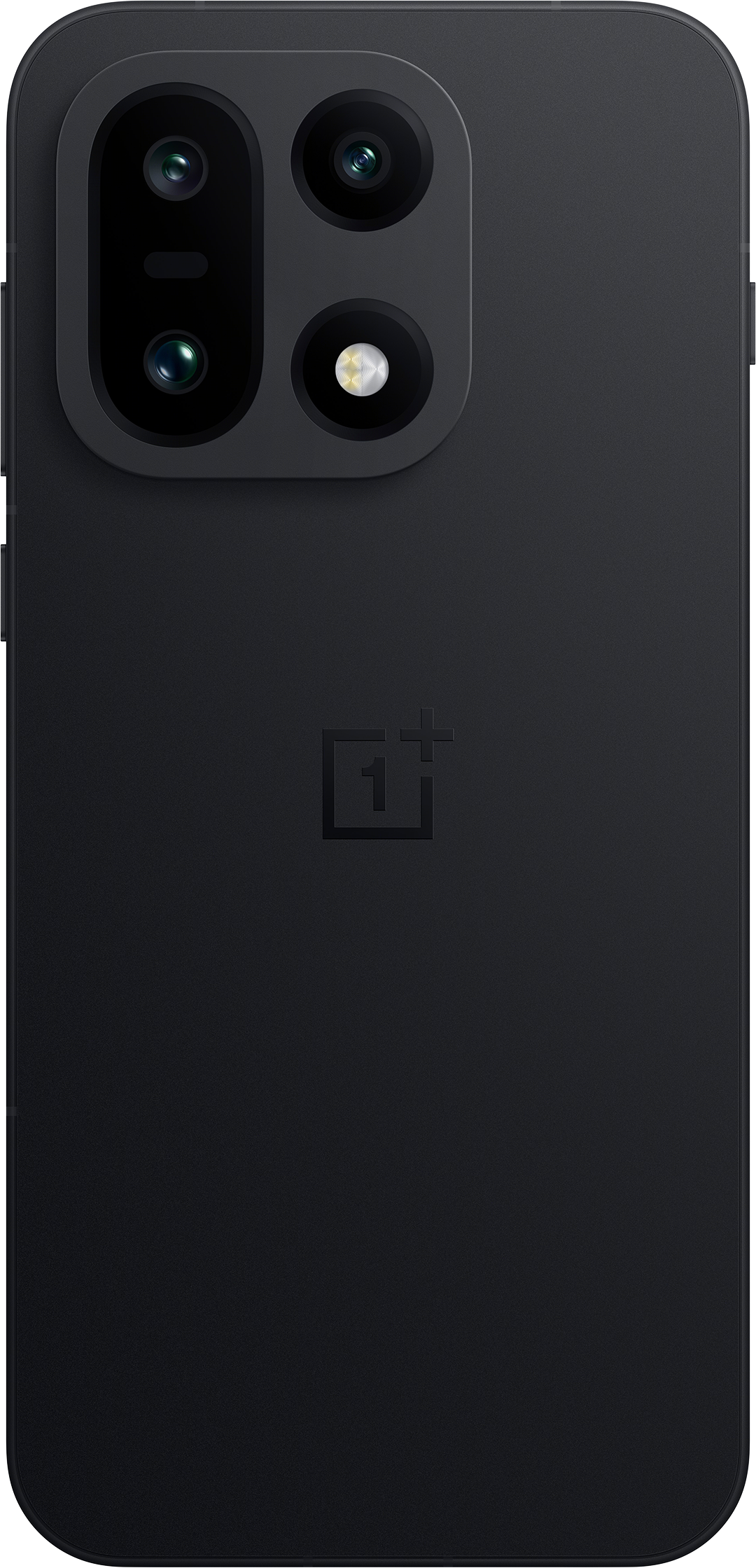 Fekete okostelefon három kamerával és OnePlus logóval.