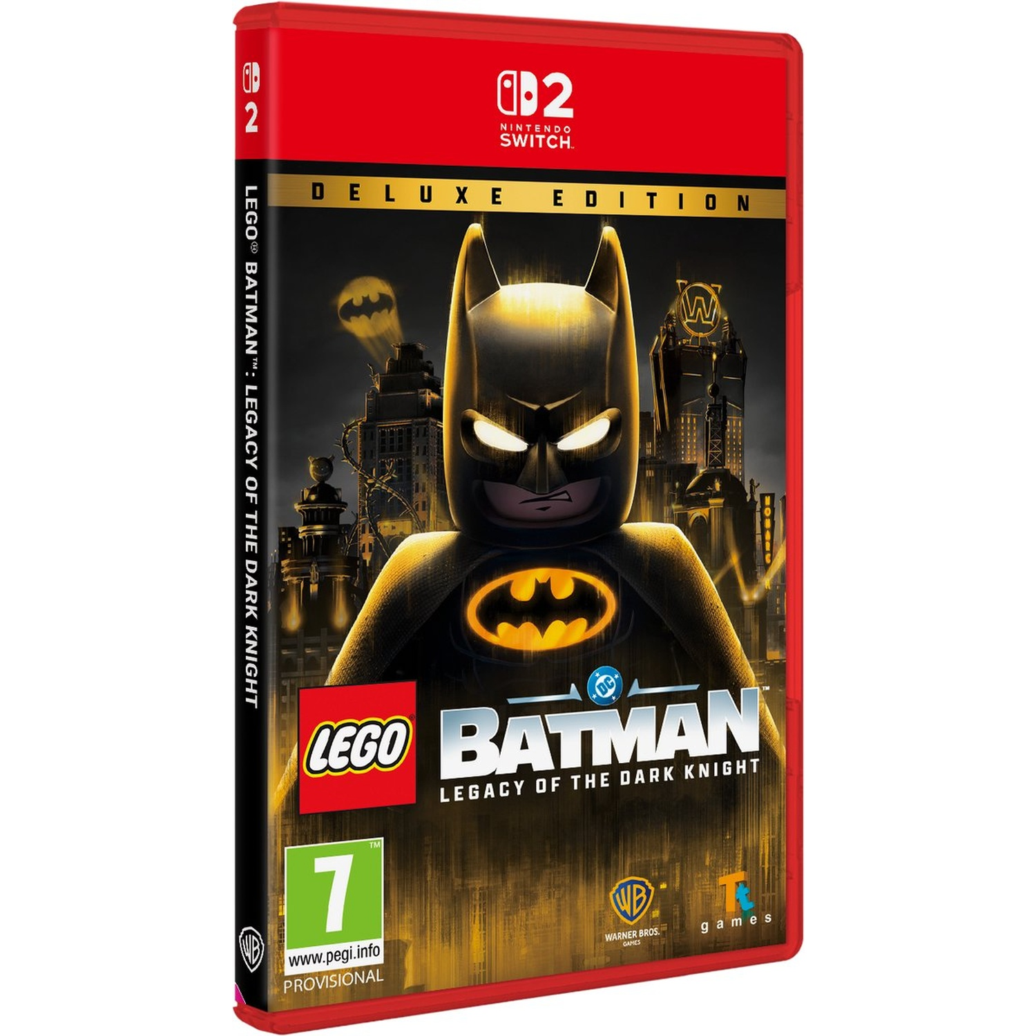 Boîte de jeu LEGO Batman pour Nintendo Switch Édition Deluxe avec Batman.
