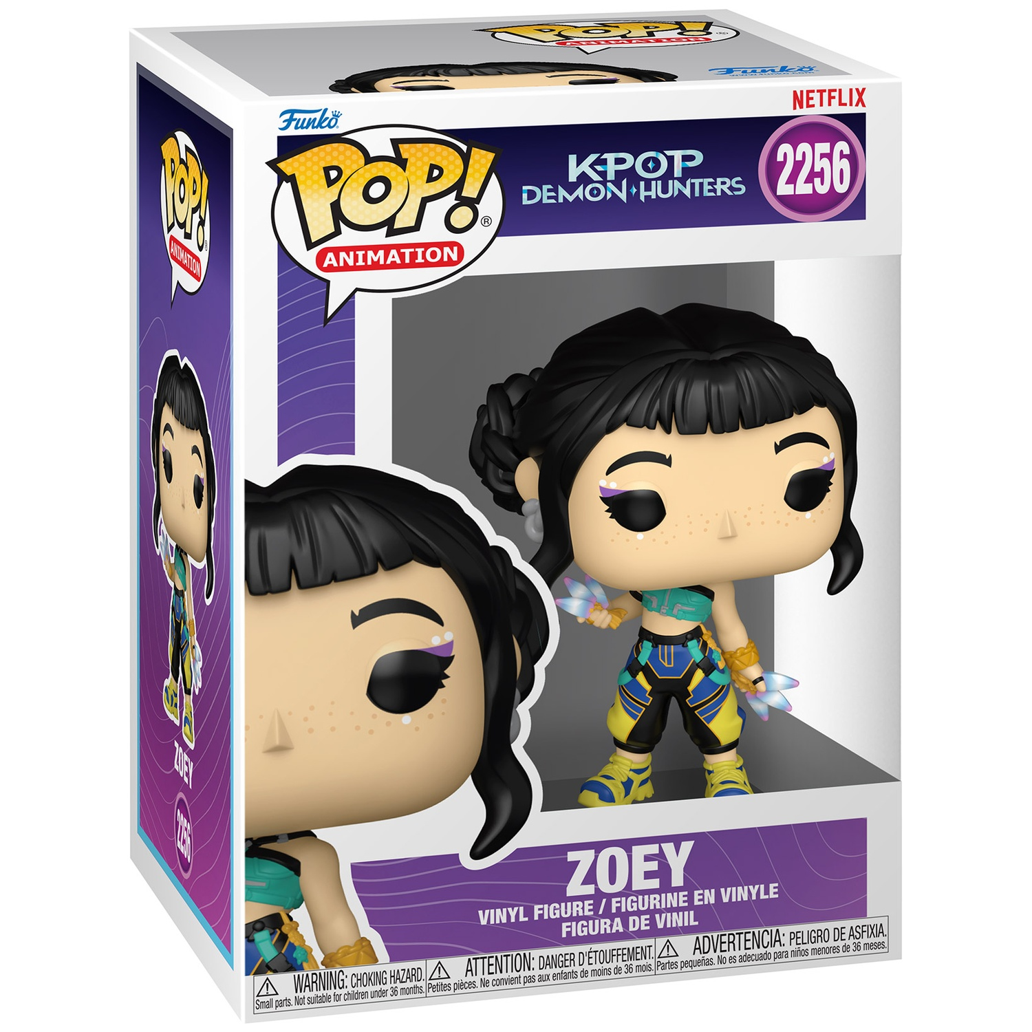 Funko Pop! Vinyl figure of Zoey from K-Pop Demon Hunters, #2256.