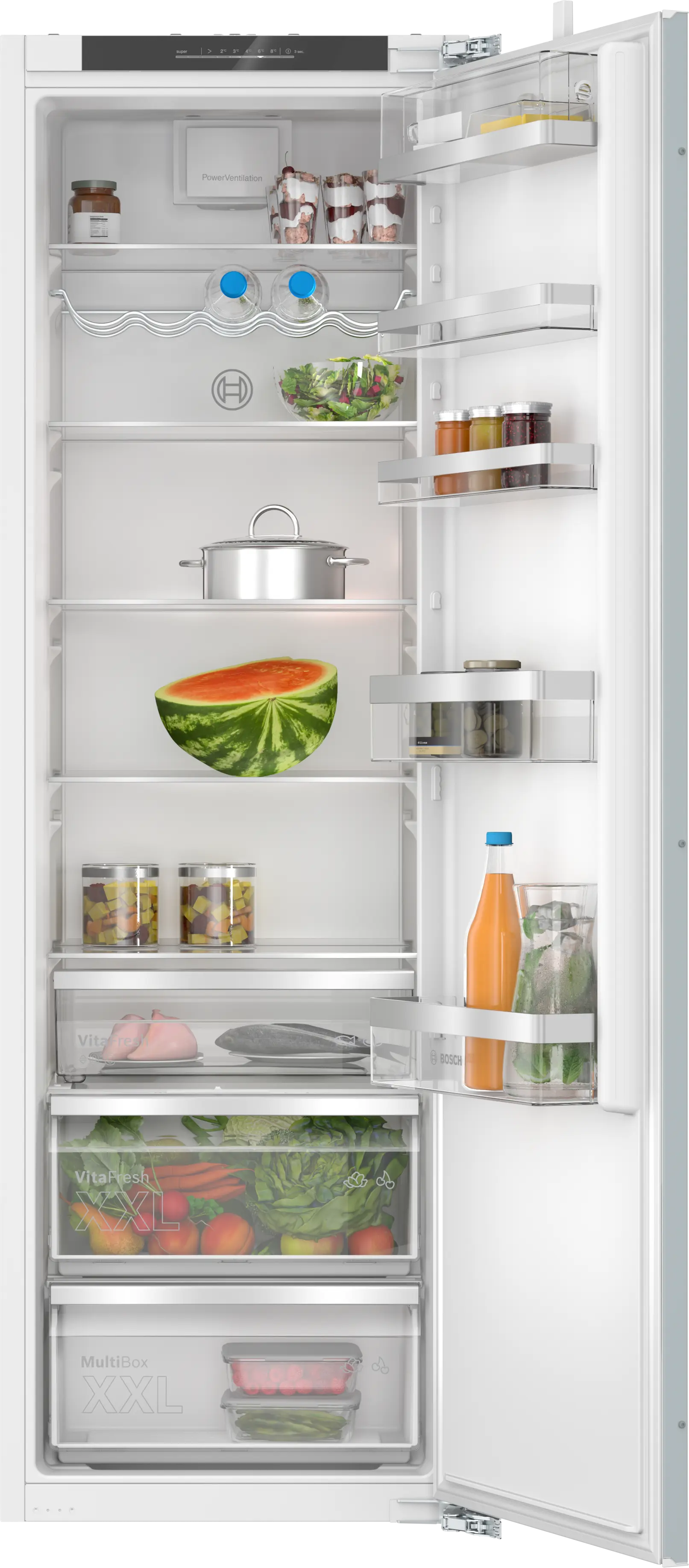 BOSCH KIR81ADC0 Beépíthető hűtőszekrény, Serie6, SoftClose laposzsanér, 310l