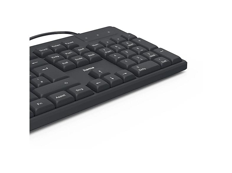 Hama CK-200 USB Tastatur Deutsch, QWERTZ Schwarz Multimediatasten