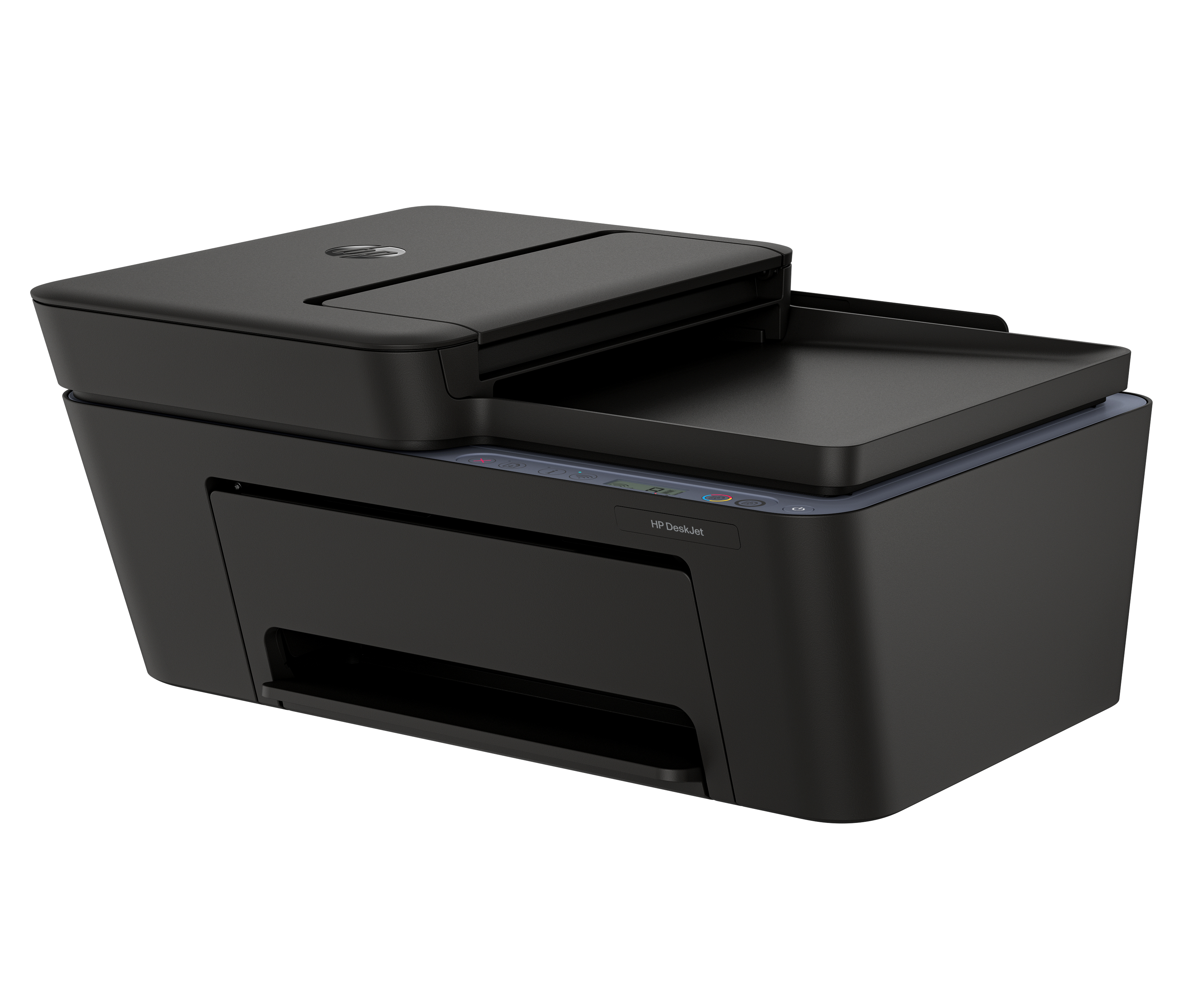 Ein schwarzer HP DeskJet Drucker mit Scanner und Kopierer.