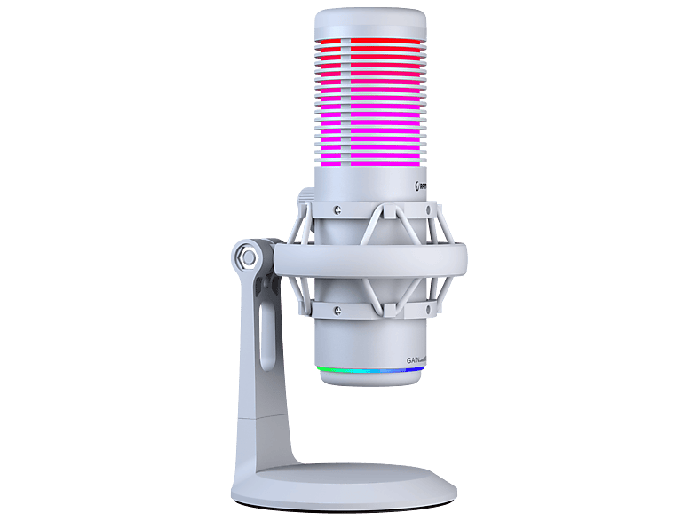 RAMPAGE Bemol RGB Shock Mount Masaüstü Mikrofon Beyaz