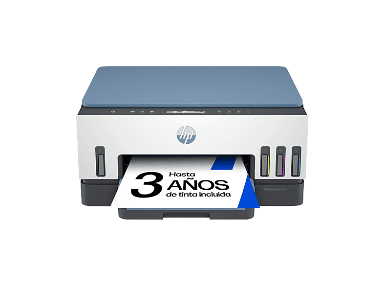 Hp Impresora Multifunción - Smart Tank 7006, Color, Impresión Automática Doble Cara, Wi-Fi, Azul