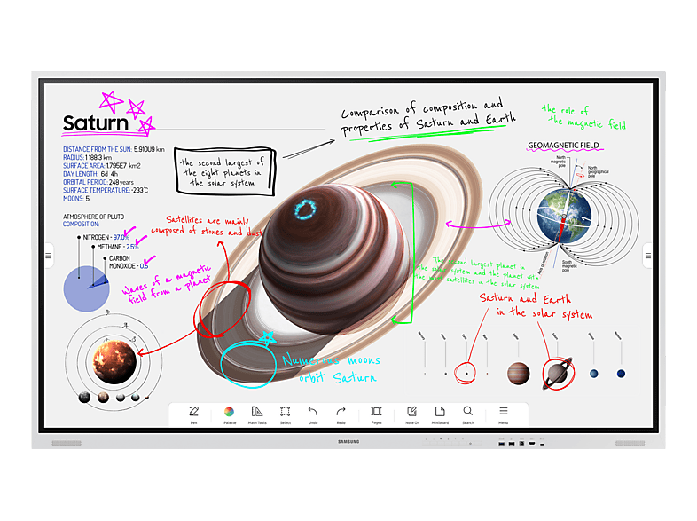 SAMSUNG Flip Pro WM85B Display, White Gray