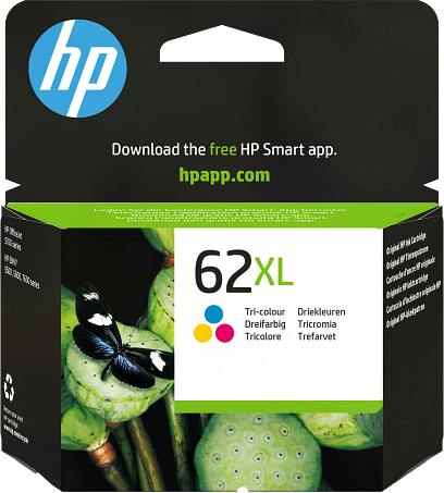 HP No.62XL színes eredeti tintapatron, 415 oldal (C2P07AE)