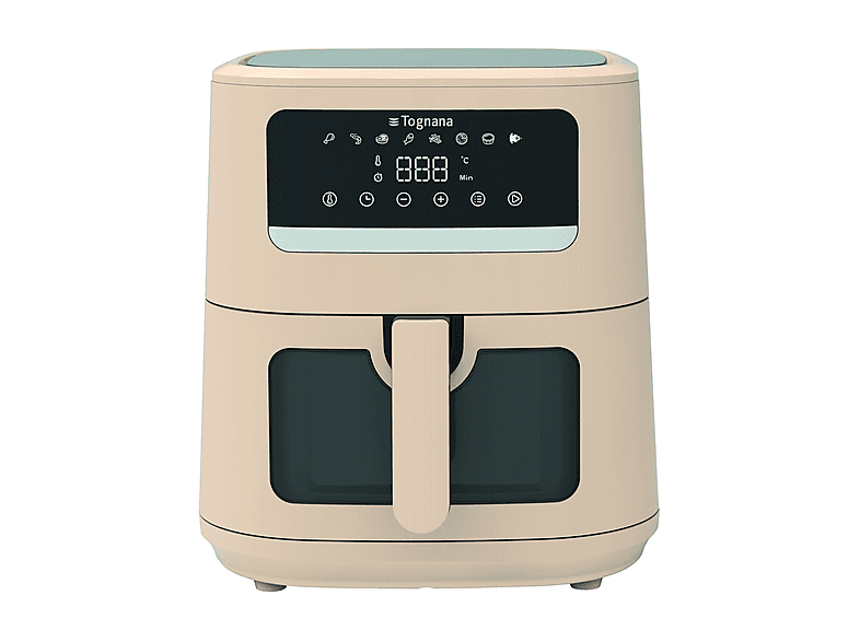 Friggitrice ad aria TOGNANA IRIDEA, 8 L, 2000W, programmi preimpostati, doppia resistenza, Champagne