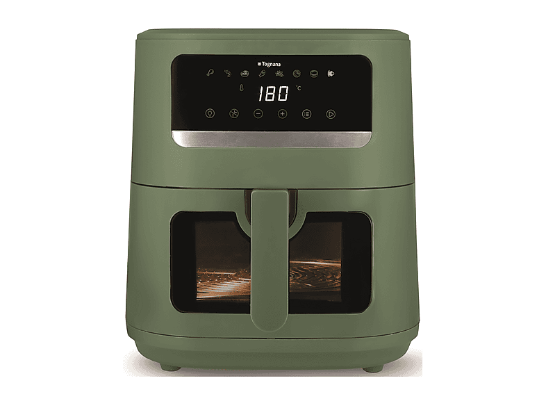 Friggitrice ad aria TOGNANA IRIDEA, 8 L, 2000W, programmi preimpostati, doppia resistenza, Verde salvia