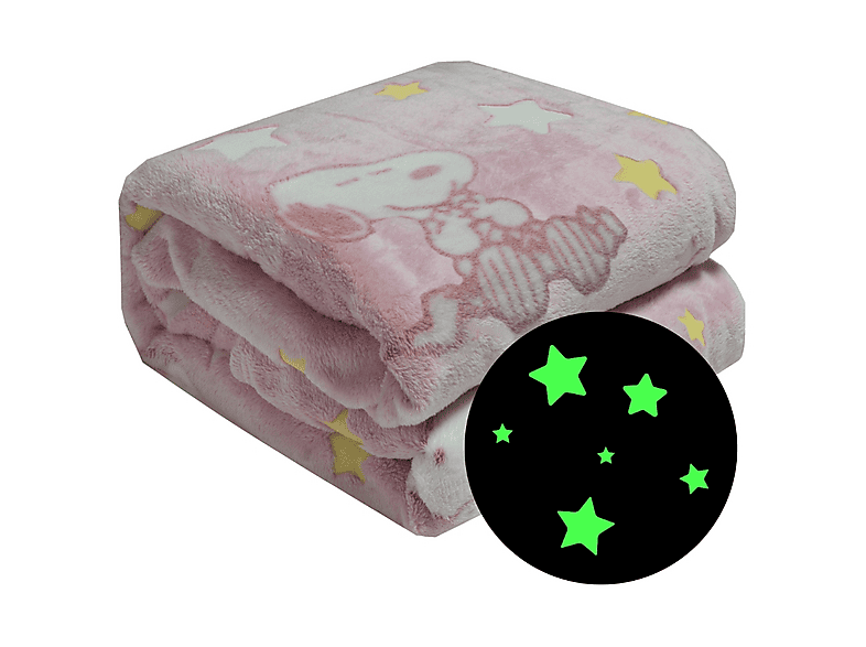 Lavatelli Kanguru Plaid Glow Snoopy, Pink; Decke----Decke