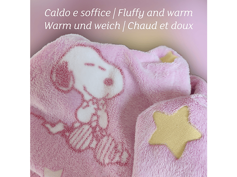 Lavatelli Kanguru Plaid Glow Snoopy, Pink; Decke----Decke — Foto 2 von 2