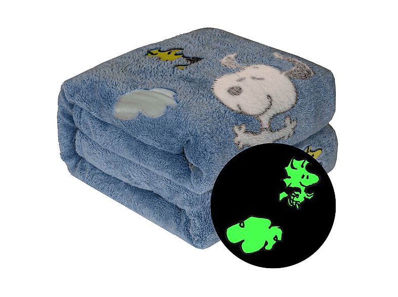 Lavatelli Kanguru Plaid Glow Snoopy, Blue; Decke----Decke