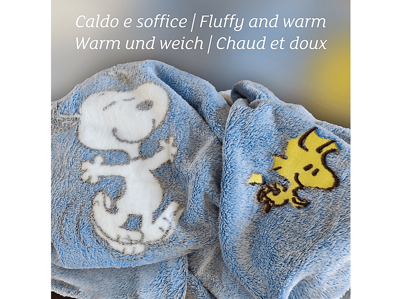 Lavatelli Kanguru Plaid Glow Snoopy, Blue; Decke----Decke — Foto 2 von 2