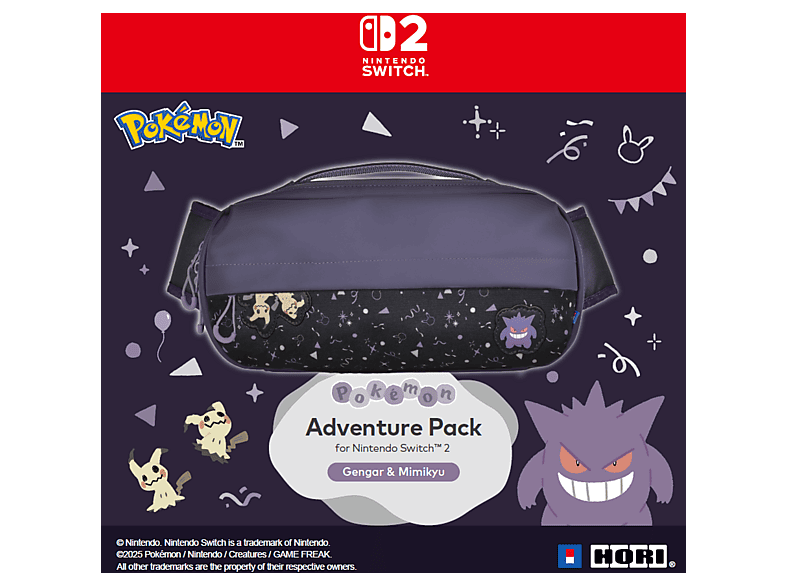 Thumbnail - HORI Adventure Pack - Gengar & Mimigma Tasche für Nintendo Switch 2, Mehrfarbig
