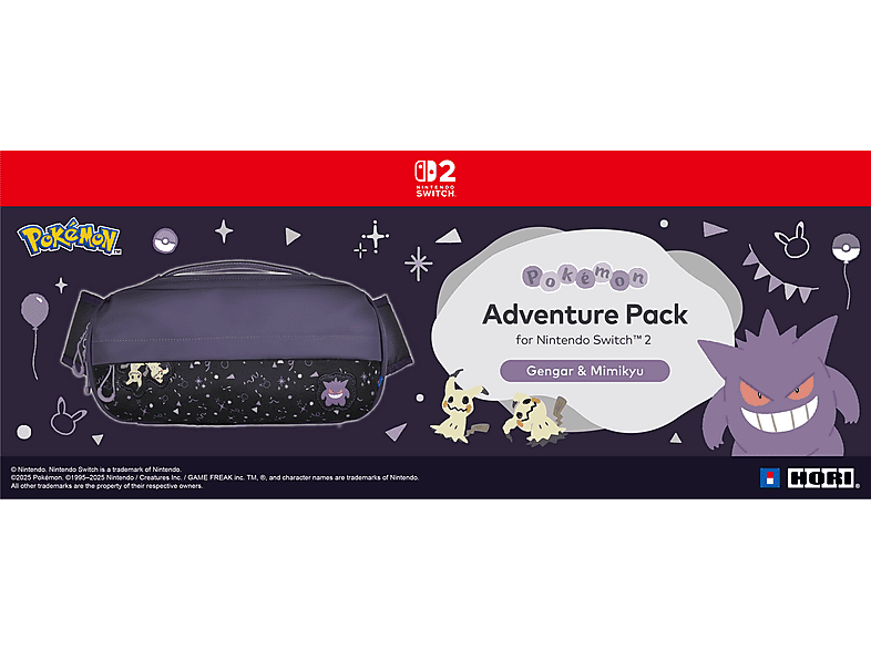 Thumbnail - HORI Adventure Pack - Gengar & Mimigma Tasche für Nintendo Switch 2, Mehrfarbig