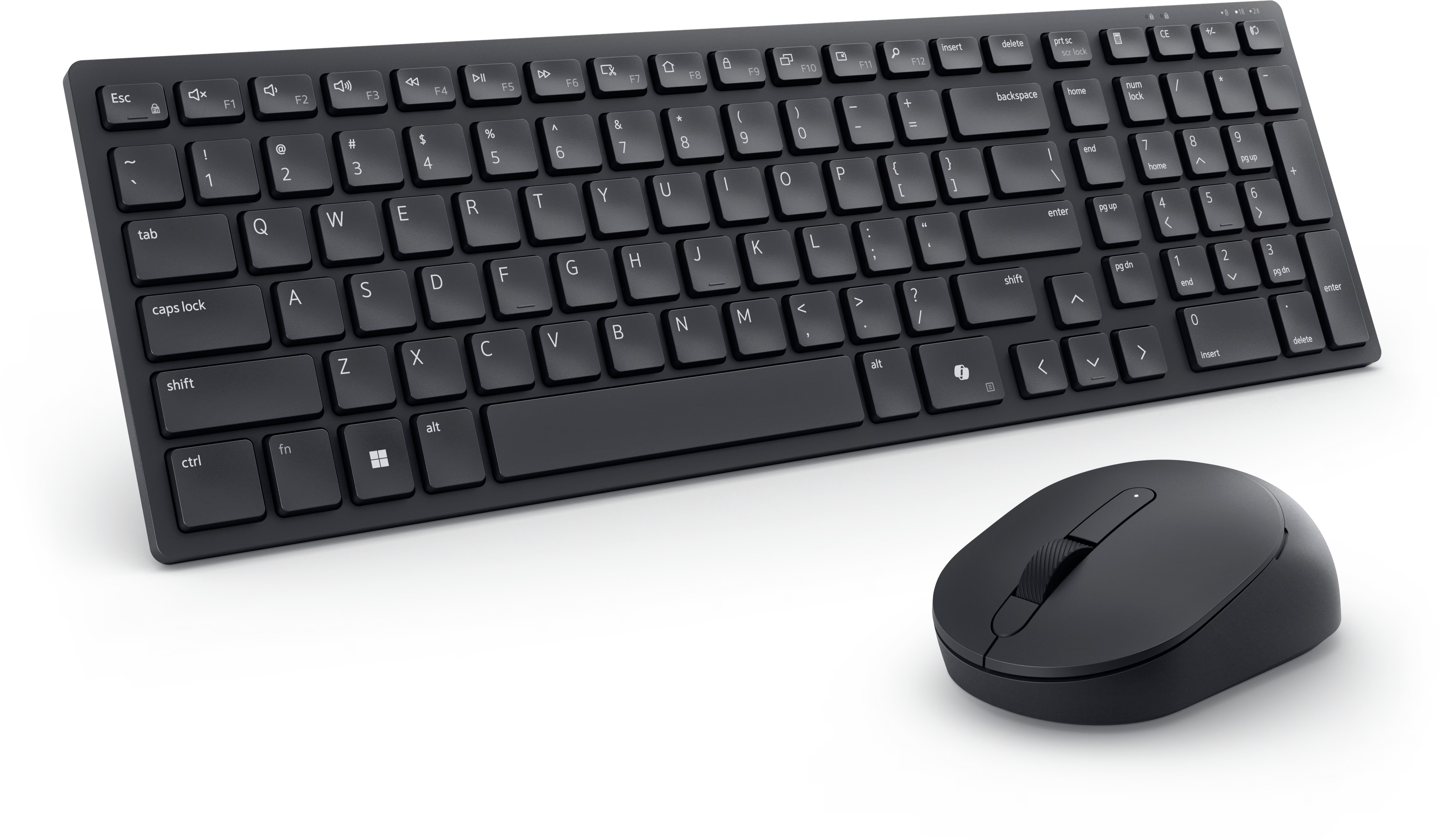 DELL KM555 vezeték nélküli billentyűzet + egér, Bluetooth 2,4GHz, Magyar kiosztás, fekete (580-BBWC)