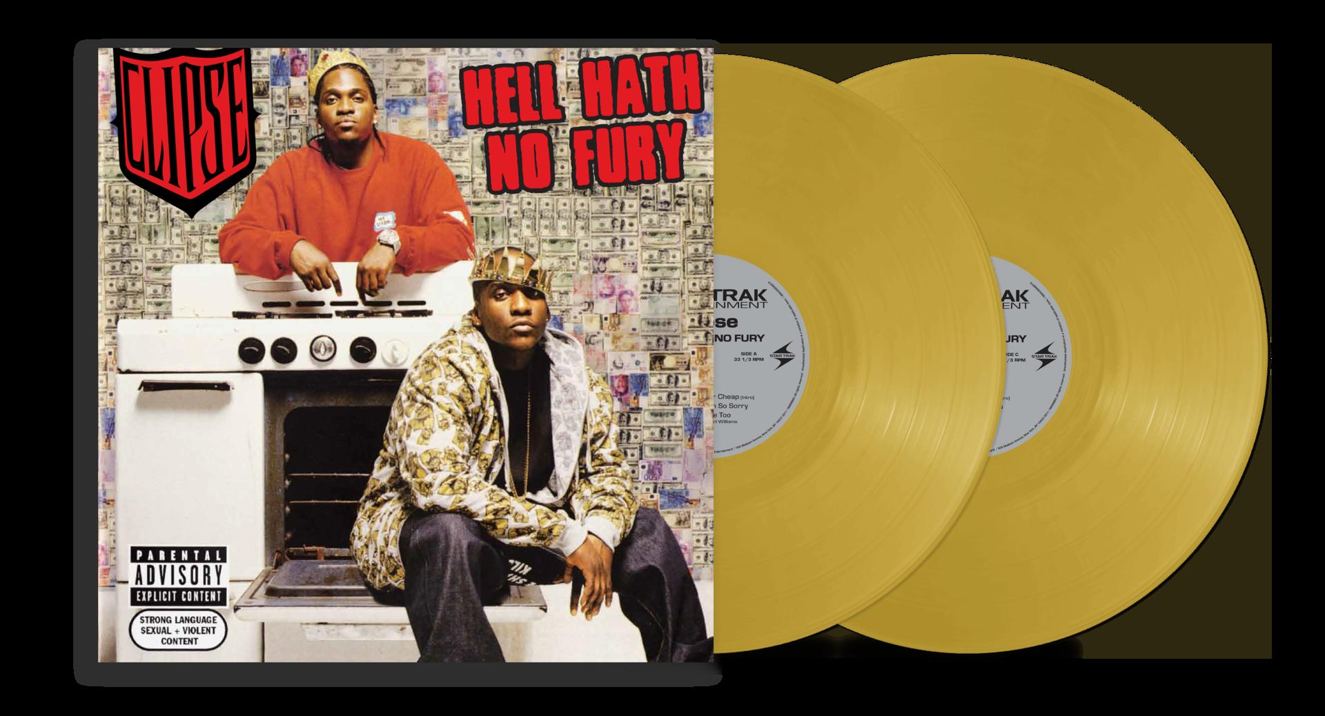 Albumcover mit zwei Männern vor einem Ofen und zwei gelben Schallplatten.