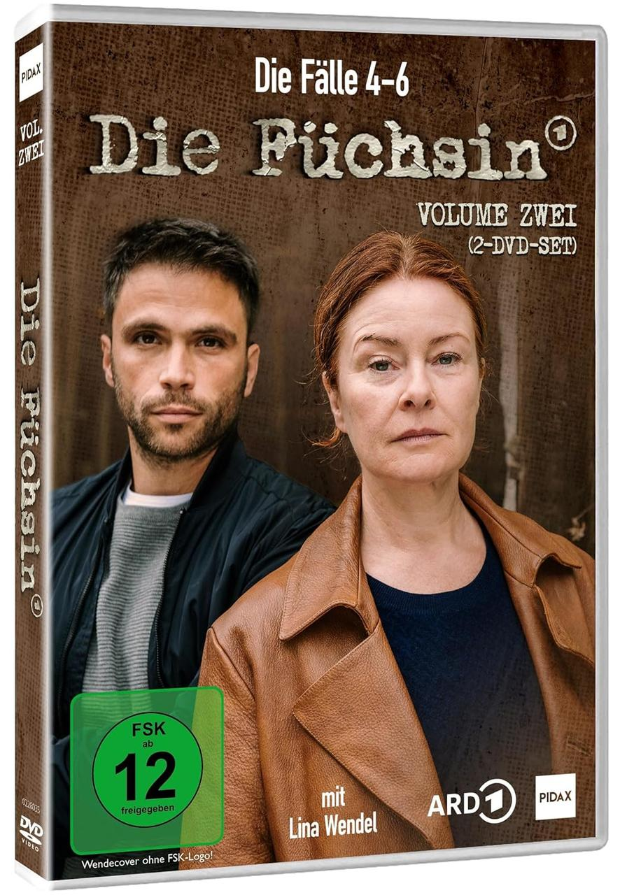 DVD-Cover mit einem Mann und einer Frau, "Die Füchsin" Titel.