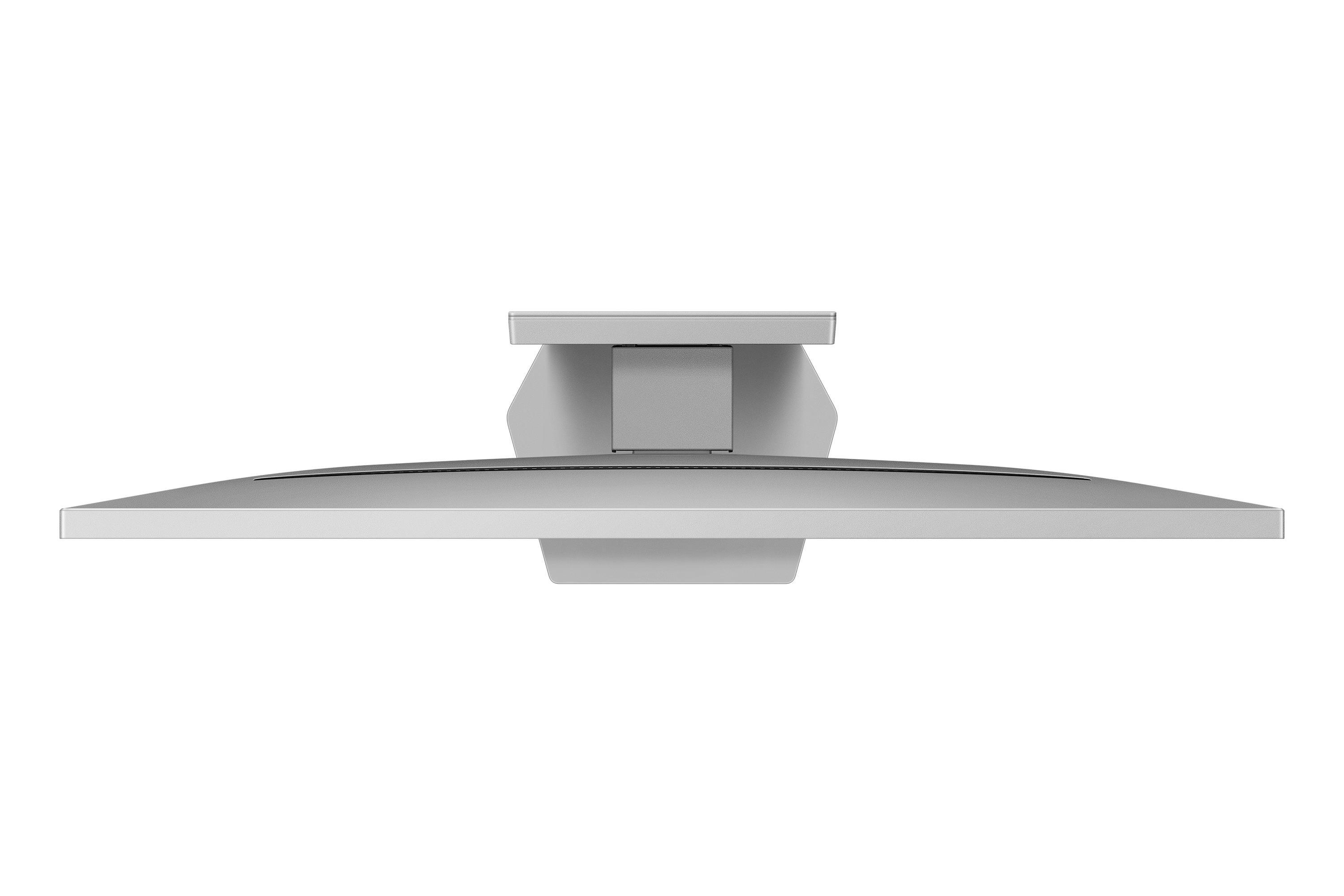 Jasny monitor widziany z góry, na czarnym tle.