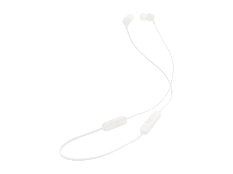 Auriculares de botón – JBL Tune 135BT, Intraurales, Inalámbrico, Bluetooth, 25h Autonomía, Micrófono Incoporado, IPX4, Blanco