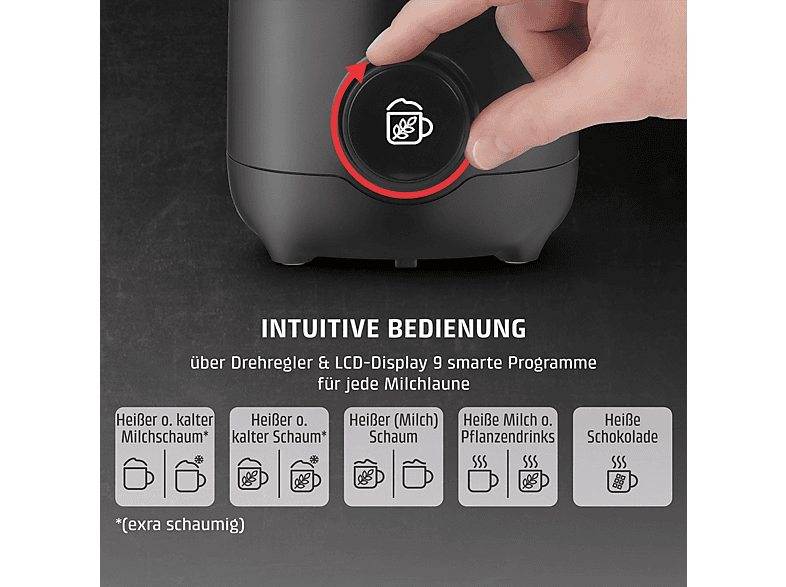 Caso 1667 PremiumLatte XL Induktions Milchaufschäumer (Schwarz, 550 Watt, 720 ml) — Foto 4 von 5