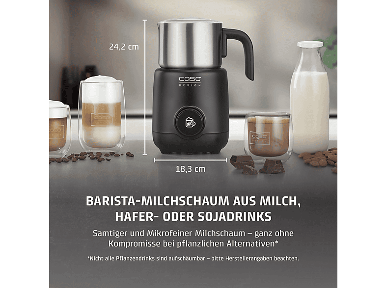 Caso 1667 PremiumLatte XL Induktions Milchaufschäumer (Schwarz, 550 Watt, 720 ml) — Foto 2 von 5