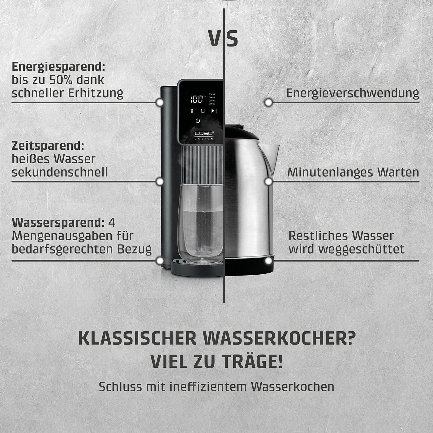 Vergleich: moderner Wasserspender vs. klassischer Wasserkocher