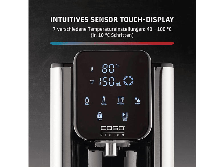 Caso 1876 HW666 Turbo Heißwasserspender (Schwarz, 2.7 l, 2600 Watt) — Foto 3 von 5