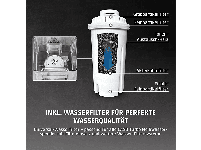 Caso 1876 HW666 Turbo Heißwasserspender (Schwarz, 2.7 l, 2600 Watt) — Foto 5 von 5