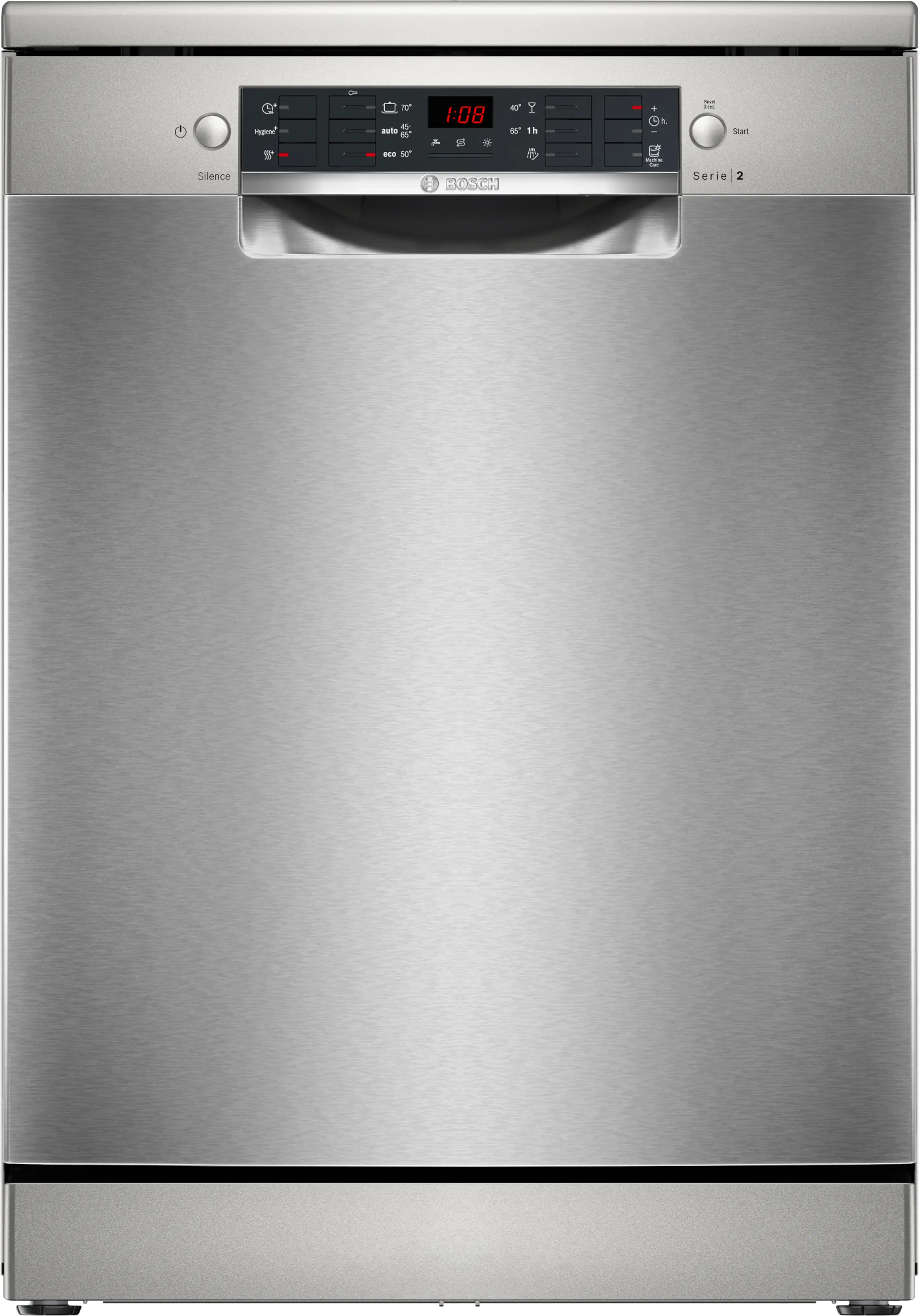 BOSCH SMS26AI01F Mosogatógép Serie 2, Nemesacél, 12 teríték, 6 program