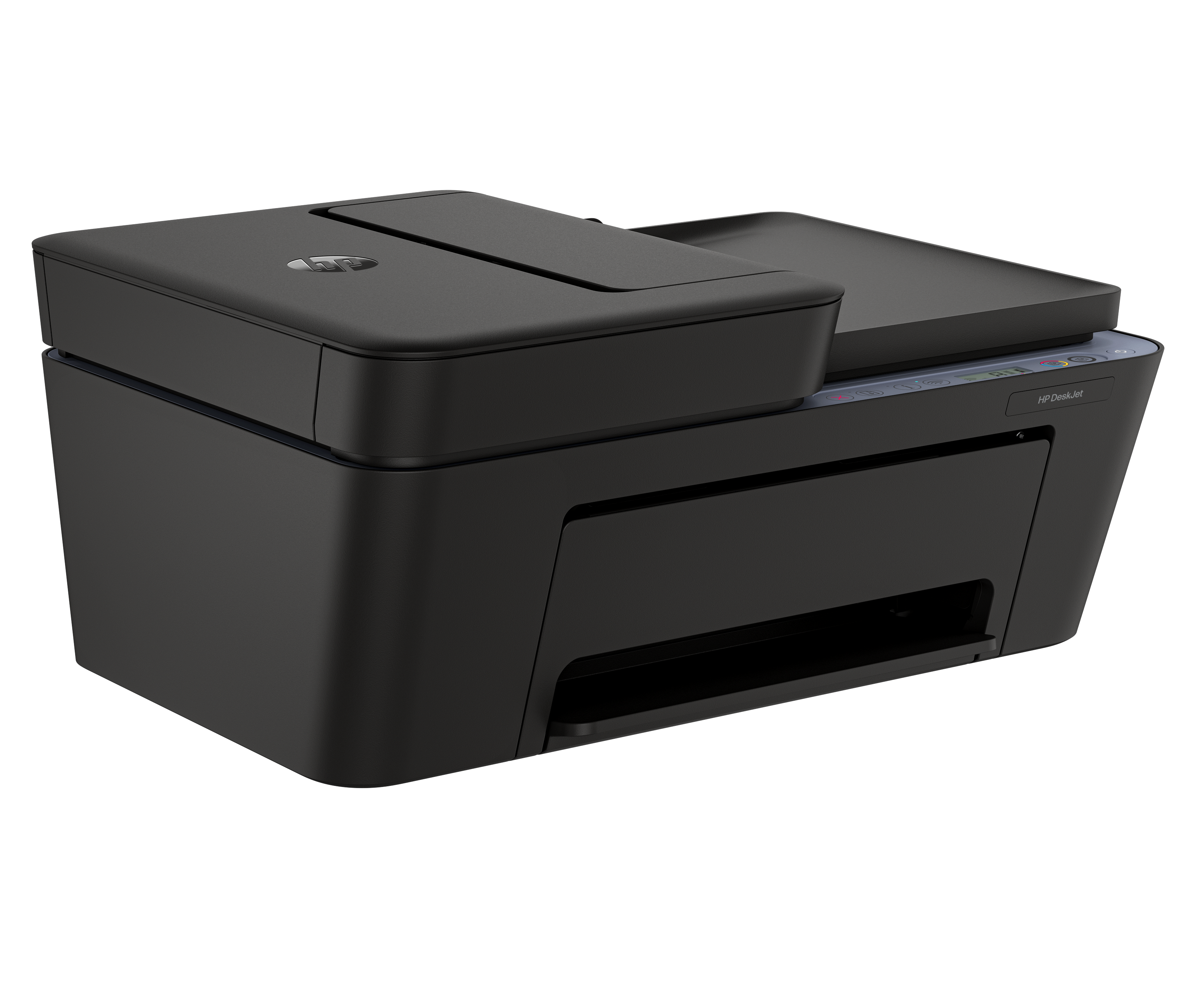 Ein schwarzer HP Drucker mit Scanner und Kopierer.