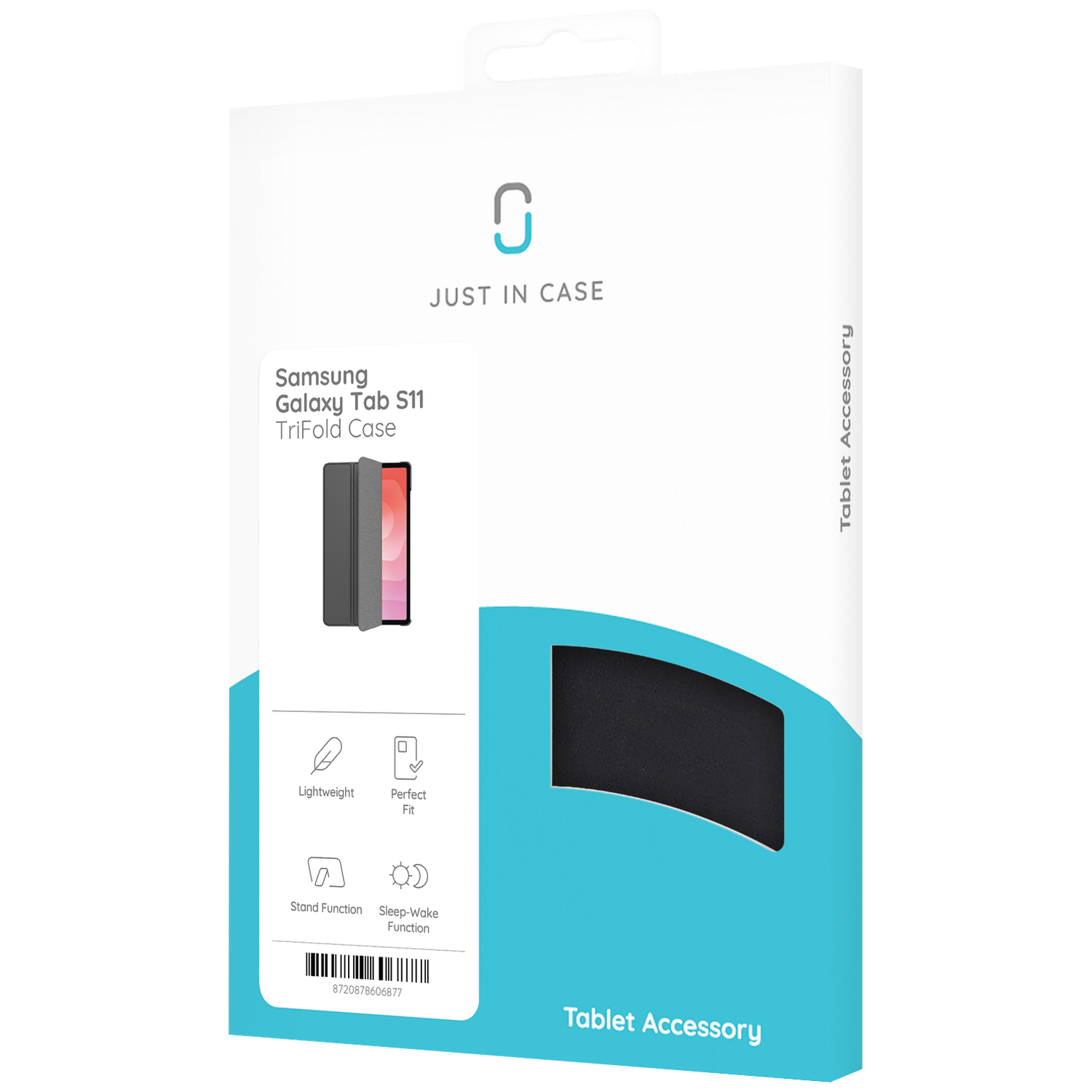 Boîte Samsung Galaxy Tab S11 TriFold Case avec fonctions comme support.