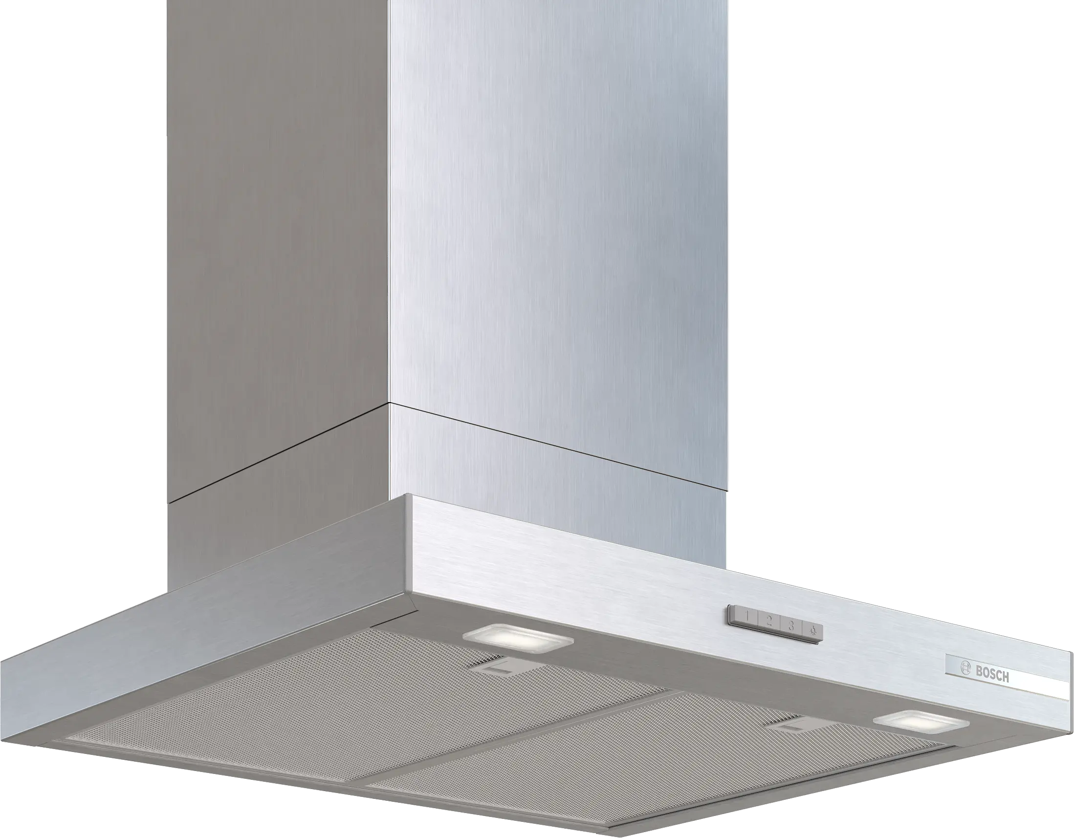 BOSCH DWB63BC30 Beépíthető kürtős páraelszívó 60cm, Serie2, Nemesacél, Lapos elszívóernyő