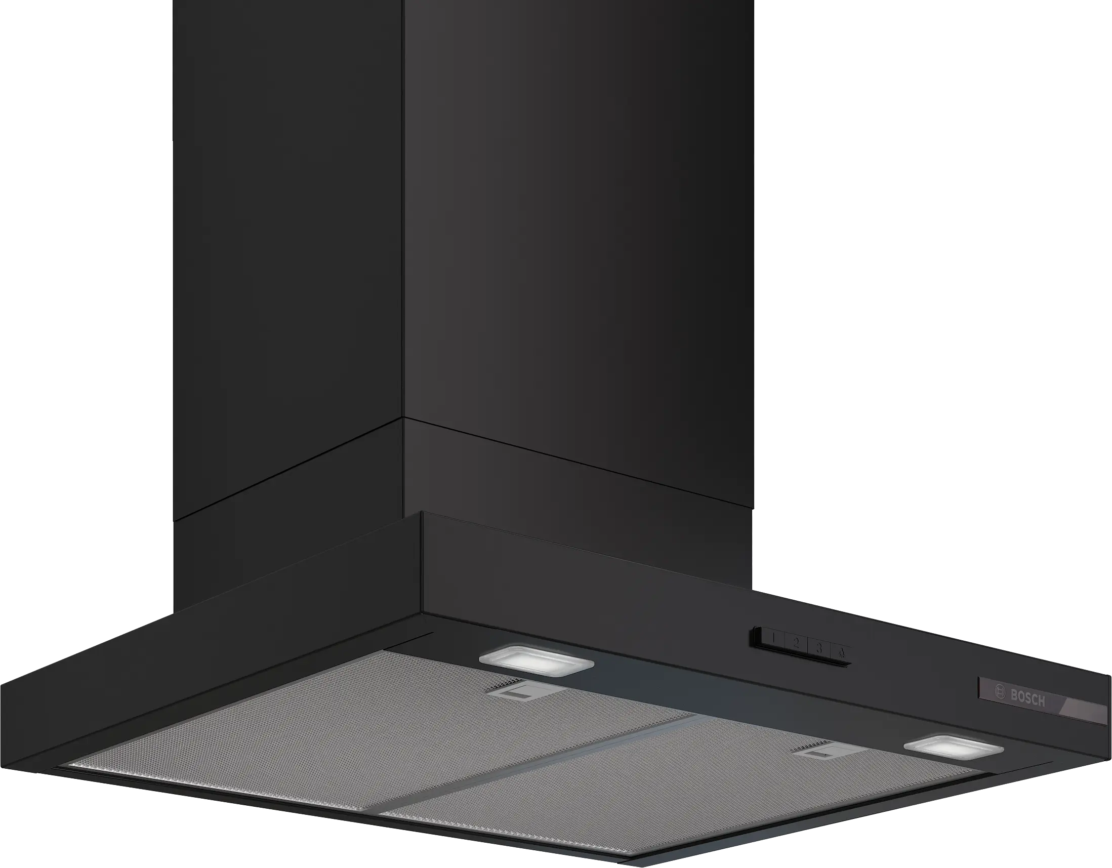 BOSCH DWB63BC60 Beépíthető kürtős páraelszívó 60cm, Serie2, Fekete- Lapos elszívóernyő