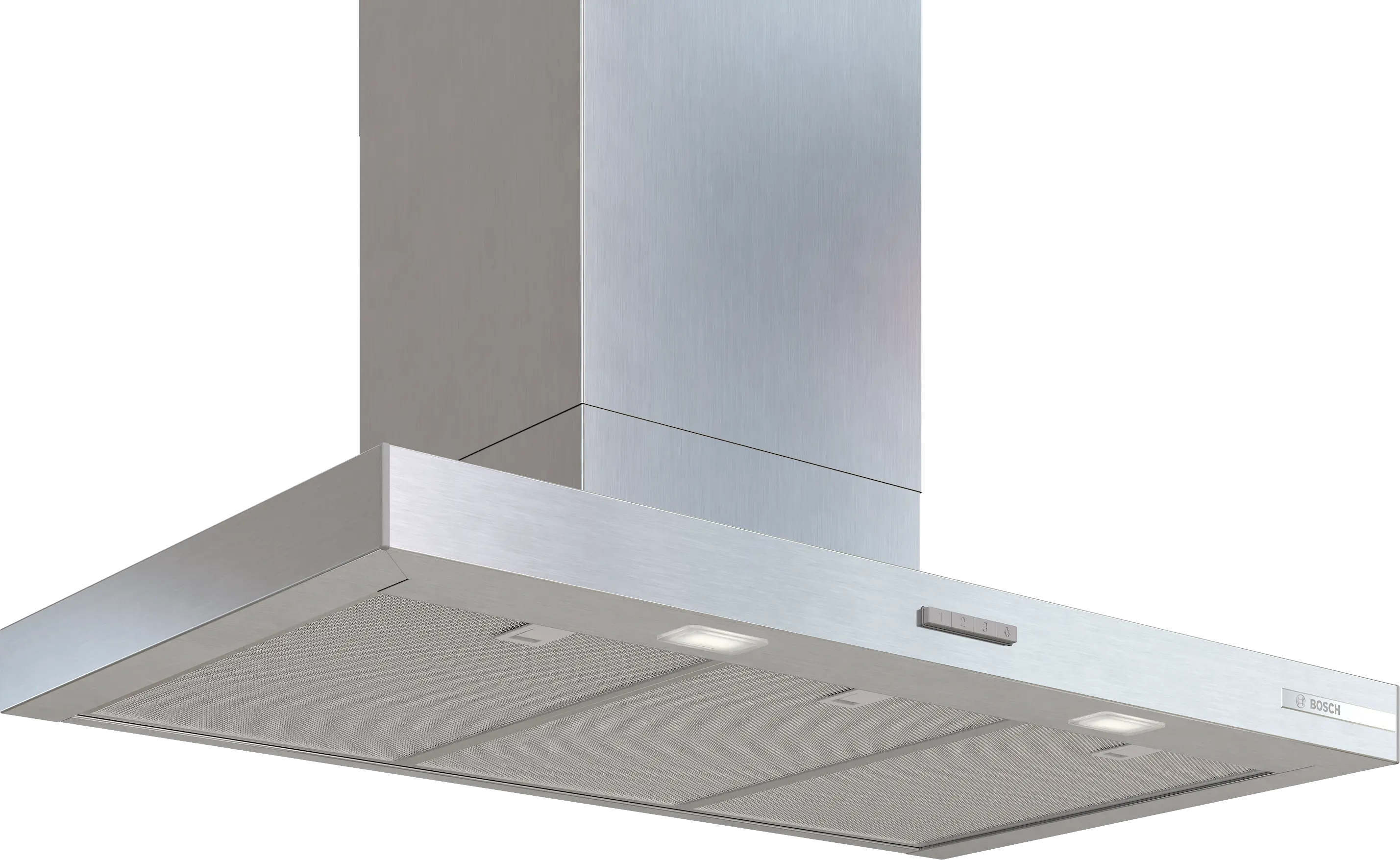 BOSCH DWB95CC30 Beépíthető kürtős páraelszívó 90cm, Serie4, Nemesacél, Lapos elszívóernyő